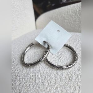 NWT Free People, Thunder Kiss Hoops, Silver - $30